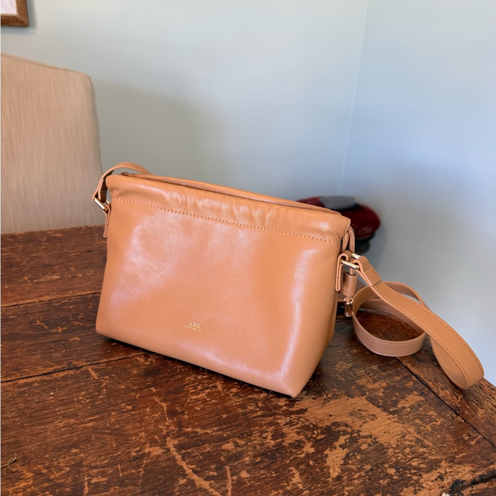 APC Mini Ninon bag in tan, brown leather - sold out in store!